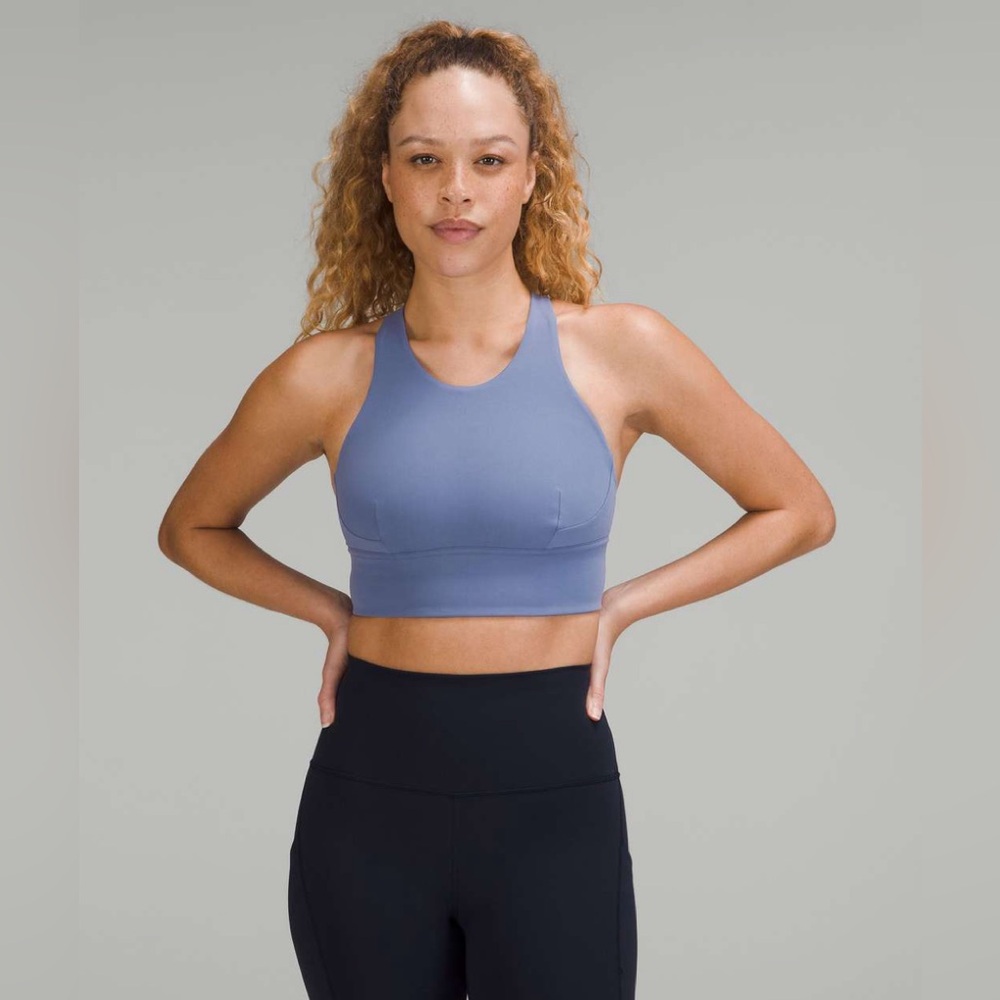 Lululemon Wunder Train Longline Bra *Medium Support* Water Drop sz 4 - Picture 1 of 7